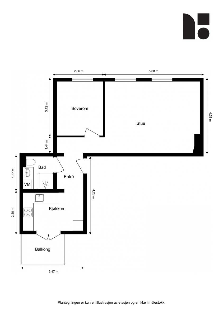 Plantegning Wilses gate 8A